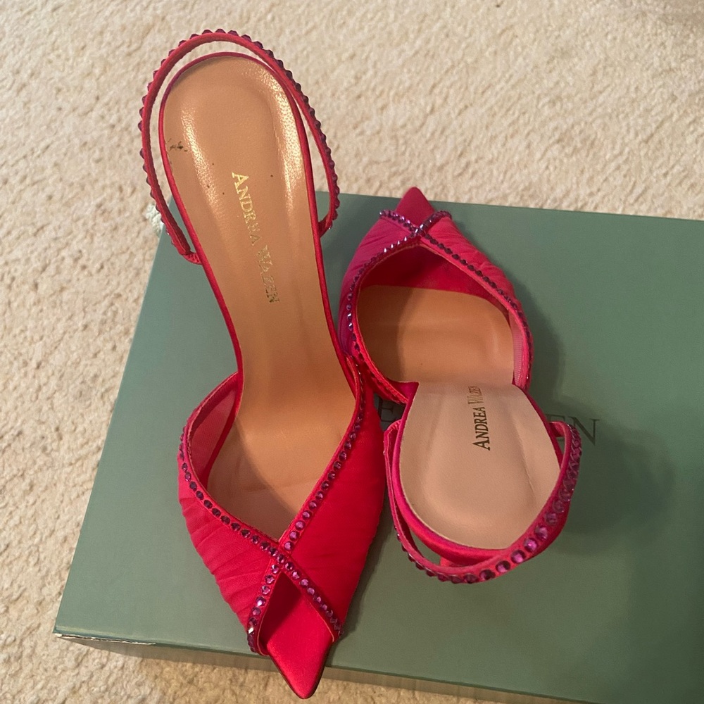 Pink high heeled stiletto
